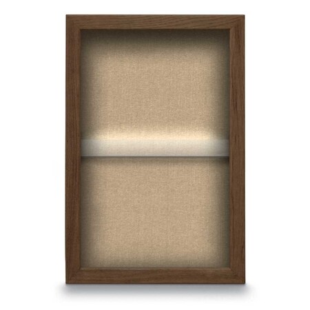 United Visual Products Indoor Enclosed Combo Board, 48"x36", Black Frame/Green & Ultramarine UVCB4836B-GREEN-ULTMAR